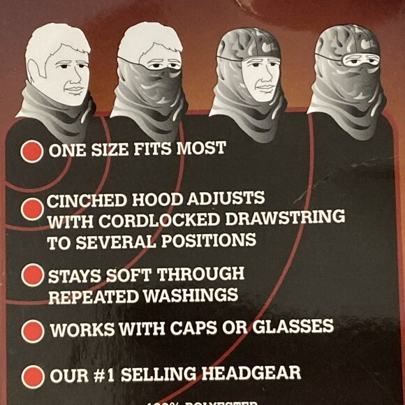 Cabelas Fleece Realtree AP Camo Balaclava 4-in-1 Headgear Hunting Fishing One Sz - Picture 9 of 10